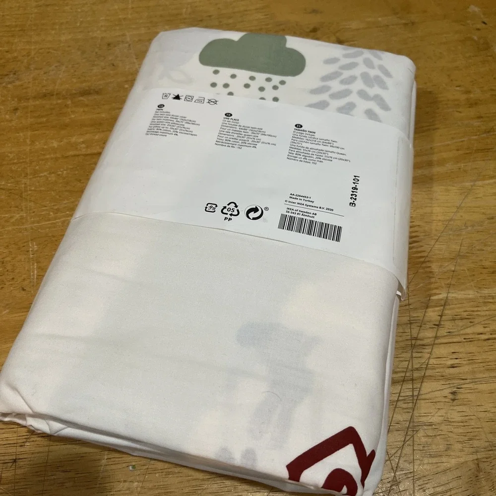 New IKEA BARNDROM Forest Animal Pattern Twin‎ Duvet Cover Pillowcase 405.047.01